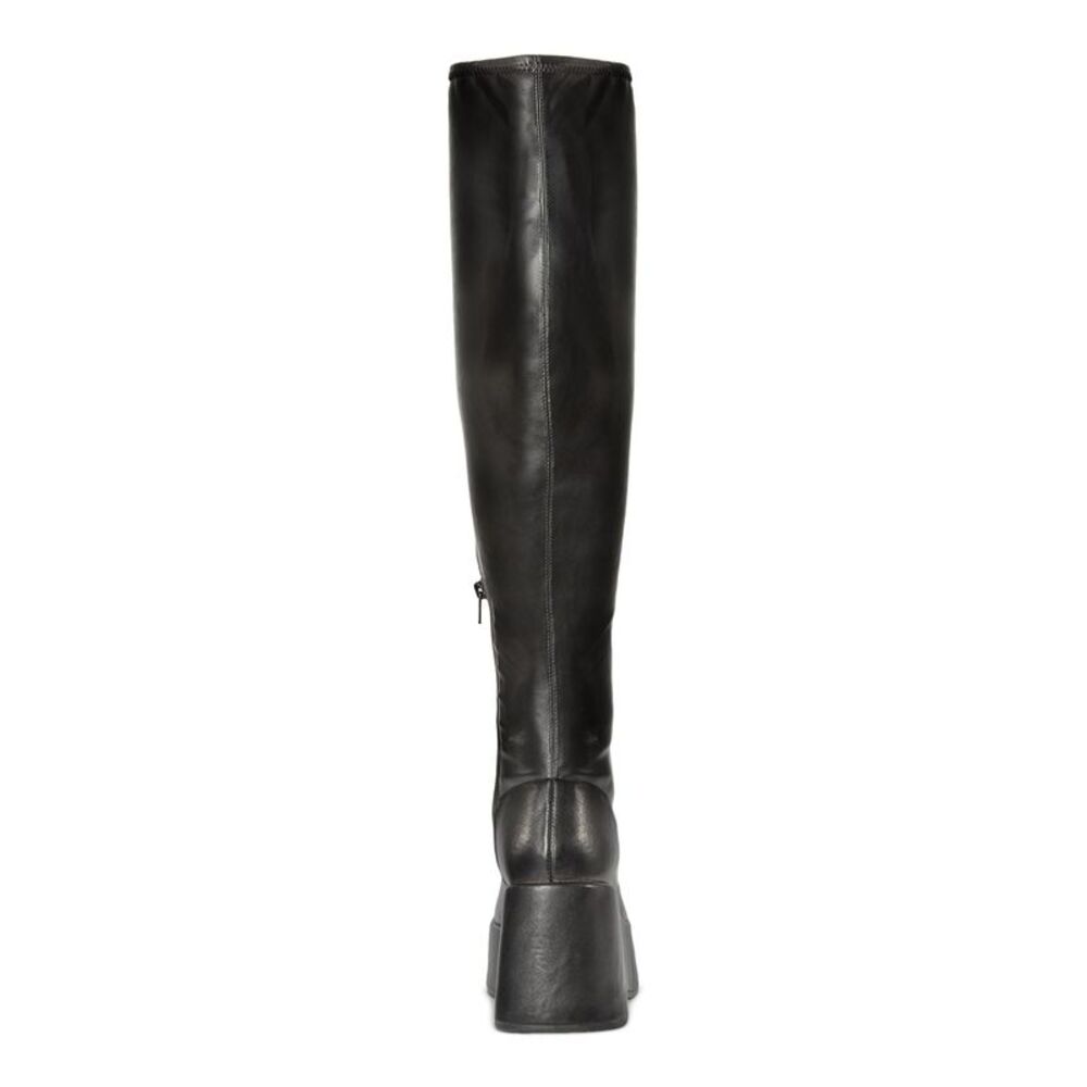 WILD PAIR Womens Black 2" Platform Enchantt Round Toe Wedge Boots Shoes 5 M - Picture 2 of 4